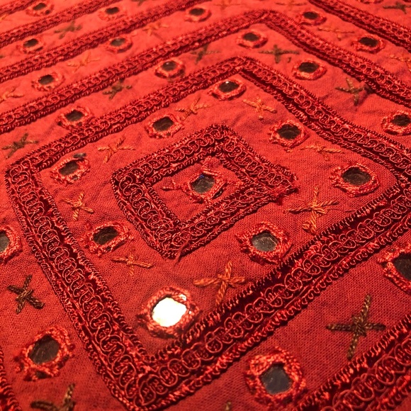 New Dark Red Embroidered Covers (Set of 2) ♥️ - Picture 7 of 11